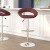 Flash Furniture DS-811-BURG-GG Contemporary Burgundy Vinyl Rounded Orbit-Style Back Adjustable Height Barstool with Chrome Base addl-1