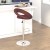 Flash Furniture DS-811-BURG-GG Contemporary Burgundy Vinyl Rounded Orbit-Style Back Adjustable Height Barstool with Chrome Base addl-3