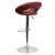 Flash Furniture DS-811-BURG-GG Contemporary Burgundy Vinyl Rounded Orbit-Style Back Adjustable Height Barstool with Chrome Base addl-5