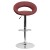 Flash Furniture DS-811-BURG-GG Contemporary Burgundy Vinyl Rounded Orbit-Style Back Adjustable Height Barstool with Chrome Base addl-7