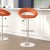 Flash Furniture DS-811-ORG-GG Contemporary Orange Vinyl Rounded Orbit-Style Back Adjustable Height Barstool with Chrome Base addl-1