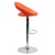 Flash Furniture DS-811-ORG-GG Contemporary Orange Vinyl Rounded Orbit-Style Back Adjustable Height Barstool with Chrome Base addl-6