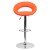 Flash Furniture DS-811-ORG-GG Contemporary Orange Vinyl Rounded Orbit-Style Back Adjustable Height Barstool with Chrome Base addl-7