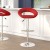 Flash Furniture DS-811-RED-GG Contemporary Red Vinyl Rounded Orbit-Style Back Adjustable Height Barstool with Chrome Base addl-1