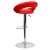 Flash Furniture DS-811-RED-GG Contemporary Red Vinyl Rounded Orbit-Style Back Adjustable Height Barstool with Chrome Base addl-5