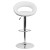 Flash Furniture DS-811-WH-GG Contemporary White Vinyl Rounded Orbit-Style Back Adjustable Height Barstool with Chrome Base addl-11