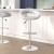 Flash Furniture DS-811-WH-GG Contemporary White Vinyl Rounded Orbit-Style Back Adjustable Height Barstool with Chrome Base addl-1