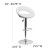 Flash Furniture DS-811-WH-GG Contemporary White Vinyl Rounded Orbit-Style Back Adjustable Height Barstool with Chrome Base addl-5