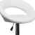 Flash Furniture DS-811-WH-GG Contemporary White Vinyl Rounded Orbit-Style Back Adjustable Height Barstool with Chrome Base addl-9