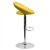 Flash Furniture DS-811-YEL-GG Contemporary Yellow Vinyl Rounded Orbit-Style Back Adjustable Height Barstool with Chrome Base addl-6
