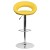 Flash Furniture DS-811-YEL-GG Contemporary Yellow Vinyl Rounded Orbit-Style Back Adjustable Height Barstool with Chrome Base addl-7