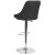 Flash Furniture DS-8121A-BLK-F-GG Contemporary Adjustable Height Barstool in Black Fabric addl-3