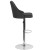 Flash Furniture DS-8121A-BLK-F-GG Contemporary Adjustable Height Barstool in Black Fabric addl-4