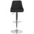 Flash Furniture DS-8121A-BLK-F-GG Contemporary Adjustable Height Barstool in Black Fabric addl-5