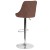 Flash Furniture DS-8121A-BRN-F-GG Contemporary Adjustable Height Barstool in Brown Fabric addl-3