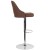 Flash Furniture DS-8121A-BRN-F-GG Contemporary Adjustable Height Barstool in Brown Fabric addl-4