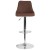 Flash Furniture DS-8121A-BRN-F-GG Contemporary Adjustable Height Barstool in Brown Fabric addl-5