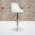 Flash Furniture DS-8121A-WH-GG Contemporary Adjustable Height Barstool in White LeatherSoft addl-1