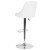 Flash Furniture DS-8121A-WH-GG Contemporary Adjustable Height Barstool in White LeatherSoft addl-3