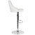 Flash Furniture DS-8121A-WH-GG Contemporary Adjustable Height Barstool in White LeatherSoft addl-4