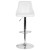 Flash Furniture DS-8121A-WH-GG Contemporary Adjustable Height Barstool in White LeatherSoft addl-5