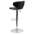 Flash Furniture DS-815-BK-GG Contemporary Cozy Mid-Back Black Vinyl Adjustable Height Barstool with Chrome Base addl-6