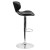 Flash Furniture DS-815-BK-GG Contemporary Cozy Mid-Back Black Vinyl Adjustable Height Barstool with Chrome Base addl-8