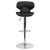 Flash Furniture DS-815-BK-GG Contemporary Cozy Mid-Back Black Vinyl Adjustable Height Barstool with Chrome Base addl-9