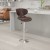 Flash Furniture DS-815-BRN-GG Contemporary Cozy Mid-Back Brown Vinyl Adjustable Height Barstool with Chrome Base addl-1