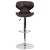 Flash Furniture DS-815-BRN-GG Contemporary Cozy Mid-Back Brown Vinyl Adjustable Height Barstool with Chrome Base addl-9