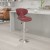 Flash Furniture DS-815-BURG-GG Contemporary Cozy Mid-Back Burgundy Vinyl Adjustable Height Barstool with Chrome Base addl-1