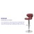Flash Furniture DS-815-BURG-GG Contemporary Cozy Mid-Back Burgundy Vinyl Adjustable Height Barstool with Chrome Base addl-3
