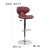 Flash Furniture DS-815-BURG-GG Contemporary Cozy Mid-Back Burgundy Vinyl Adjustable Height Barstool with Chrome Base addl-5