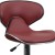 Flash Furniture DS-815-BURG-GG Contemporary Cozy Mid-Back Burgundy Vinyl Adjustable Height Barstool with Chrome Base addl-7