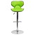 Flash Furniture DS-815-GRN-GG Contemporary Cozy Mid-Back Green Vinyl Adjustable Height Barstool with Chrome Base addl-5