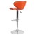 Flash Furniture DS-815-ORG-GG Contemporary Cozy Mid-Back Orange Vinyl Adjustable Height Barstool with Chrome Base addl-6