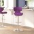 Flash Furniture DS-815-PUR-GG Contemporary Cozy Mid-Back Purple Vinyl Adjustable Height Barstool with Chrome Base addl-1