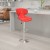 Flash Furniture DS-815-RED-GG Contemporary Cozy Mid-Back Red Vinyl Adjustable Height Barstool with Chrome Base addl-1