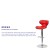 Flash Furniture DS-815-RED-GG Contemporary Cozy Mid-Back Red Vinyl Adjustable Height Barstool with Chrome Base addl-3