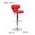 Flash Furniture DS-815-RED-GG Contemporary Cozy Mid-Back Red Vinyl Adjustable Height Barstool with Chrome Base addl-5
