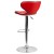 Flash Furniture DS-815-RED-GG Contemporary Cozy Mid-Back Red Vinyl Adjustable Height Barstool with Chrome Base addl-6