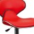 Flash Furniture DS-815-RED-GG Contemporary Cozy Mid-Back Red Vinyl Adjustable Height Barstool with Chrome Base addl-7