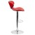 Flash Furniture DS-815-RED-GG Contemporary Cozy Mid-Back Red Vinyl Adjustable Height Barstool with Chrome Base addl-8
