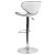 Flash Furniture DS-815-WH-GG Contemporary Cozy Mid-Back White Vinyl Adjustable Height Barstool with Chrome Base addl-6