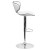Flash Furniture DS-815-WH-GG Contemporary Cozy Mid-Back White Vinyl Adjustable Height Barstool with Chrome Base addl-8