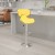 Flash Furniture DS-815-YEL-GG Contemporary Cozy Mid-Back Yellow Vinyl Adjustable Height Barstool with Chrome Base addl-1