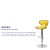 Flash Furniture DS-815-YEL-GG Contemporary Cozy Mid-Back Yellow Vinyl Adjustable Height Barstool with Chrome Base addl-3