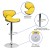 Flash Furniture DS-815-YEL-GG Contemporary Cozy Mid-Back Yellow Vinyl Adjustable Height Barstool with Chrome Base addl-4