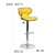Flash Furniture DS-815-YEL-GG Contemporary Cozy Mid-Back Yellow Vinyl Adjustable Height Barstool with Chrome Base addl-5