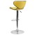 Flash Furniture DS-815-YEL-GG Contemporary Cozy Mid-Back Yellow Vinyl Adjustable Height Barstool with Chrome Base addl-6